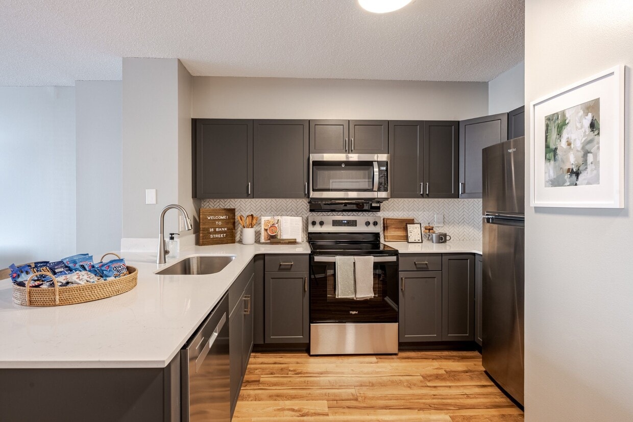 Spacious kitchen at 15 Bank Apartments in White Plains, NY 10606 - 15 Bank Apartments