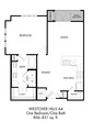 1BR 1BA (806 SF)