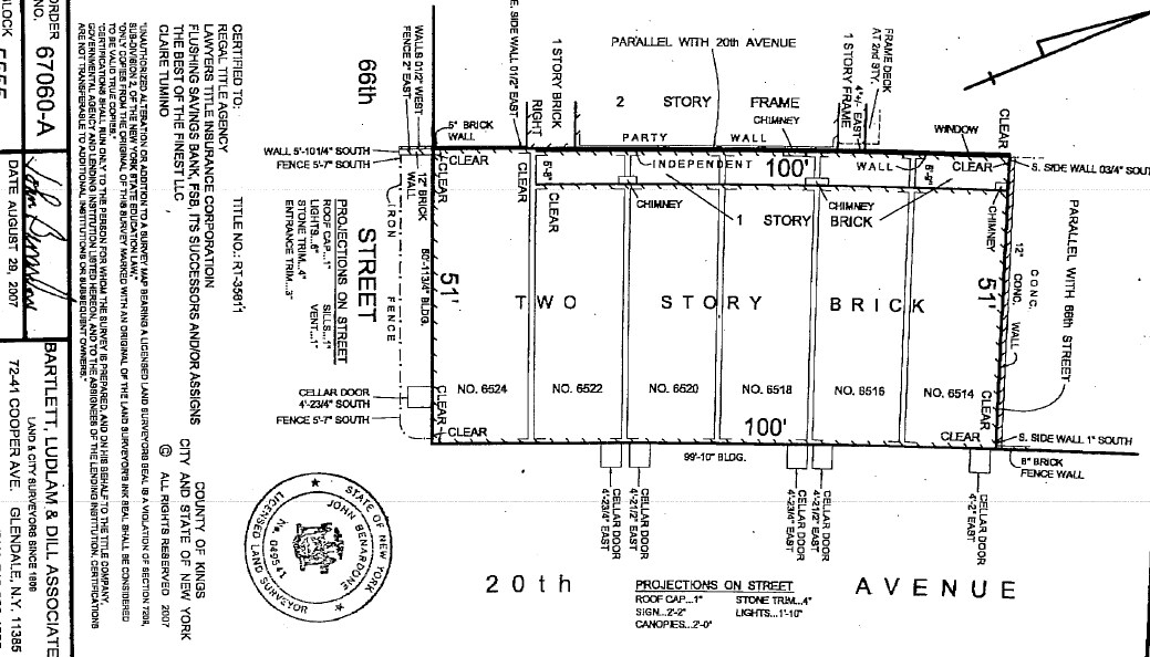 Plano de planta - 6514-6524 20th Ave