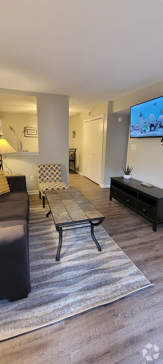 Living Room, view from front door, ground level entrance. - 1522 Parkway