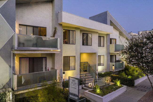 Night Time Street View of Exterior of Community - Kester Ave. Apts.