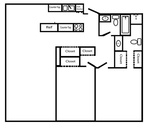 2HAB/2BA - Riverview Manor