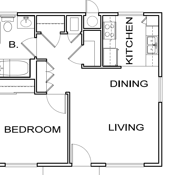 1HAB/1BA - Baldwin Senior Apartments