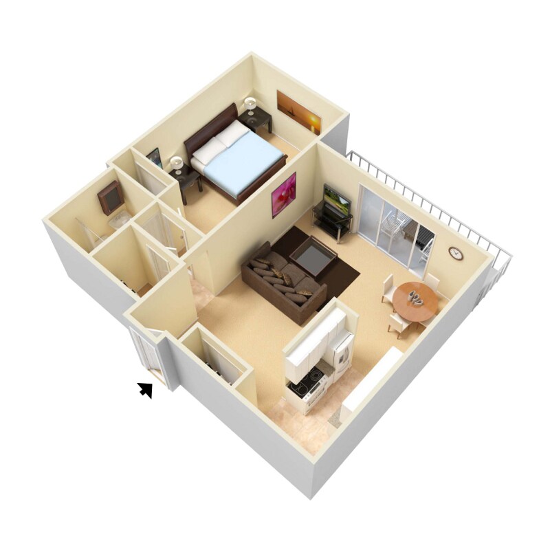 Willoughby Hills Towers – 1 Bed 1 Bath Flat