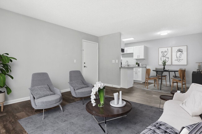 2BR, 2BA - 856SF - Victoria - Living Room - Stoney Trace