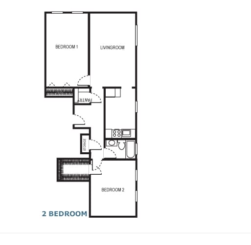 2BR/1BA - The Whittier