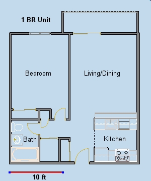 1BR/1BA - El Estero Apartments