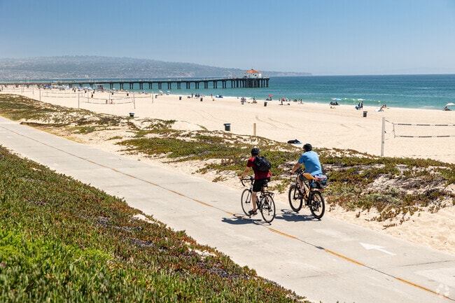 The Marvin Braude Bike Trail in nearby Manhattan Beach.