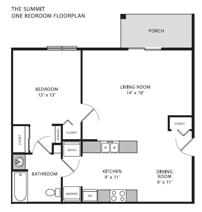 Summit Rise Apartments – 1 BDRM 1 BTH Summit