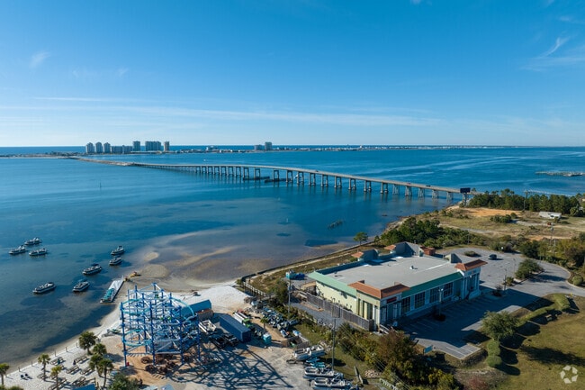 Navarre has a great view of Navarre Beach and beyond.