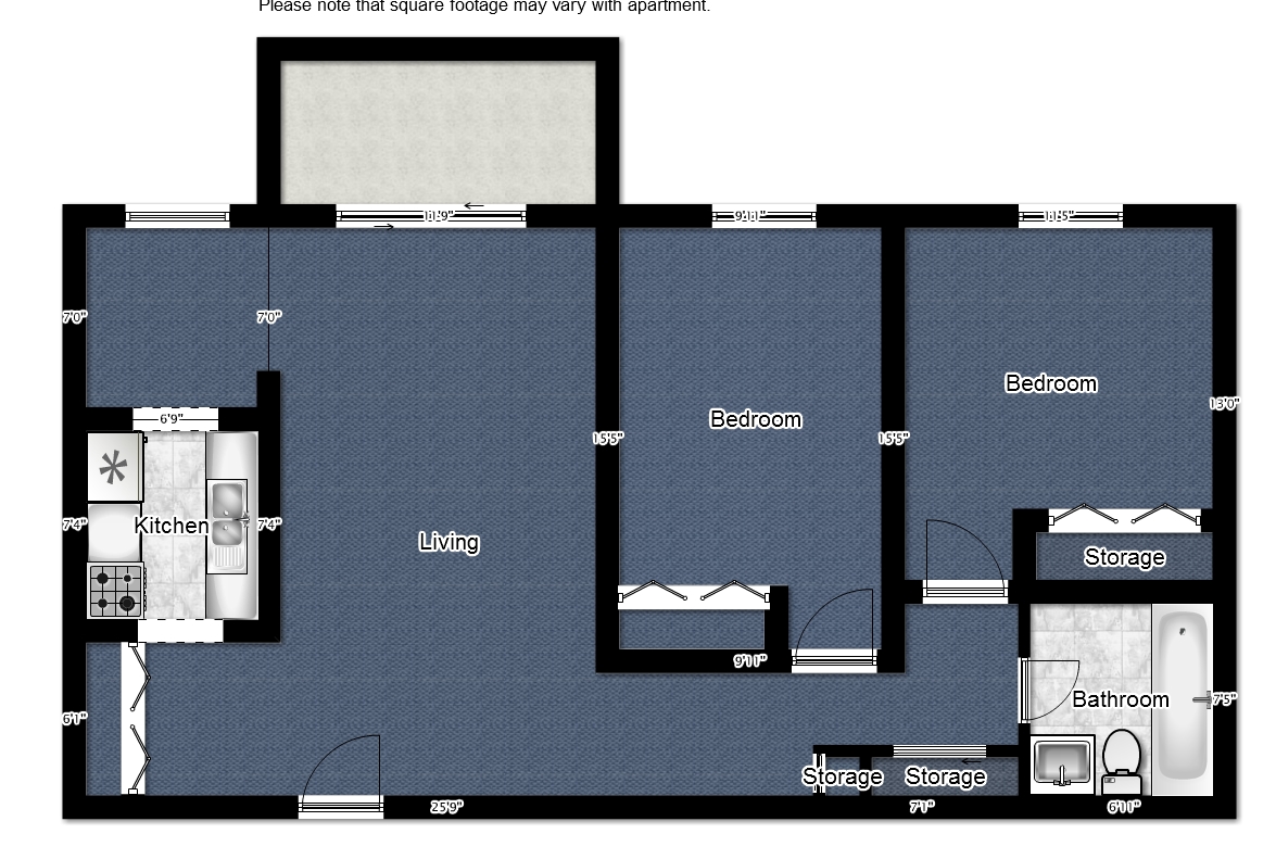 Floorplan - Olympia Court Apartments