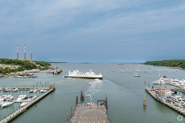 Take the Port Jefferson ferry to Connecticut and arrive in one hour.
