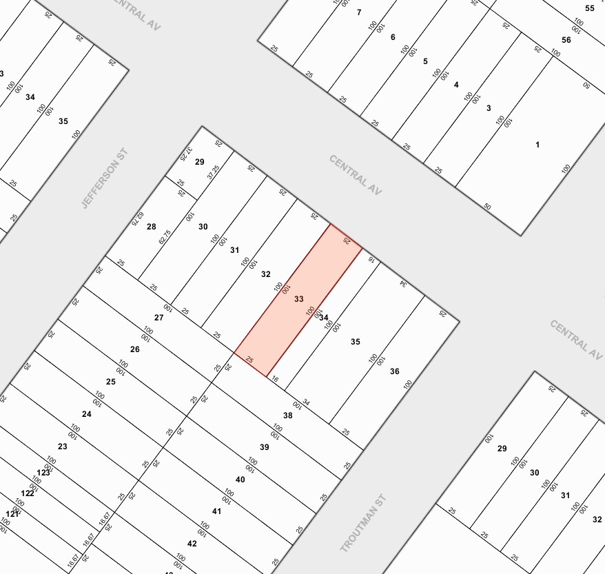 Plat Map 2016 - 104 Central Ave