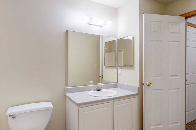 Bathroom vanities provide storage for all your daily necessities. - Northbrook Apartments