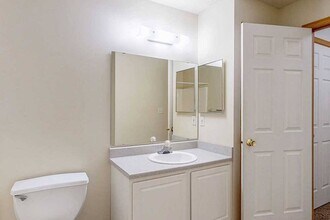 Bathroom vanities provide storage for all your daily necessities. - Northbrook Apartments