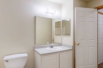 Bathroom vanities provide storage for all your daily necessities. - Northbrook Apartments