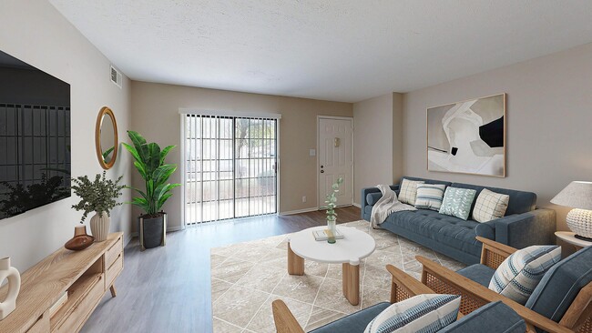 Área de estar de planta abierta - Avery Point Apartments