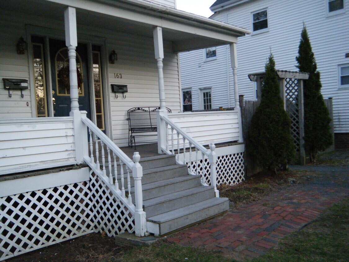 Private Covered Porch with Swing - 163 Frances St