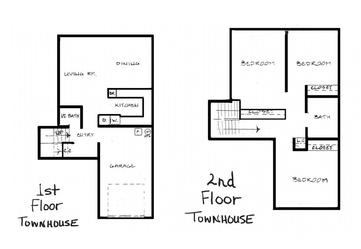 Plano de planta - Avon Park Apartments & Townhomes