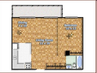 1BR/1BA - Roxdin Court