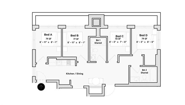 Building Photo - Room in Shared 2 bed/1 bath home