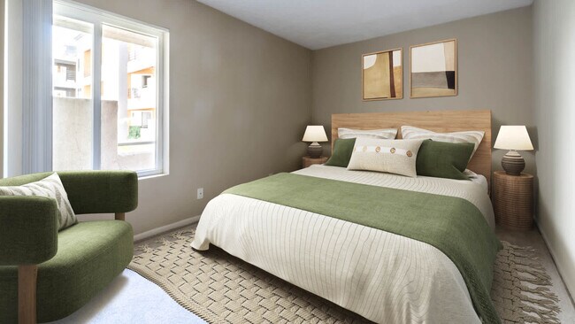 Dormitorio alfombrado - Vantage Hollywood