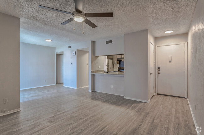 1BR, 1BA - 680SF A2 - Living/Dining Area - The Waverly Apartments