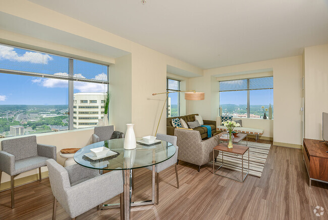 Living room with city views - Hartford 21