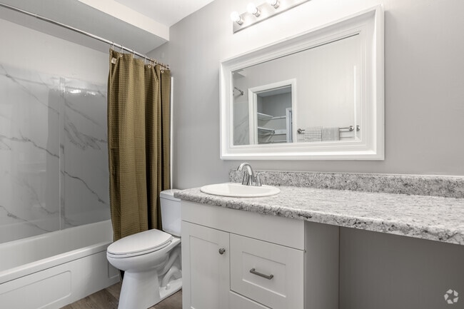 2BR, 1BA - 792SF - Bathroom - Tivoli Apartments