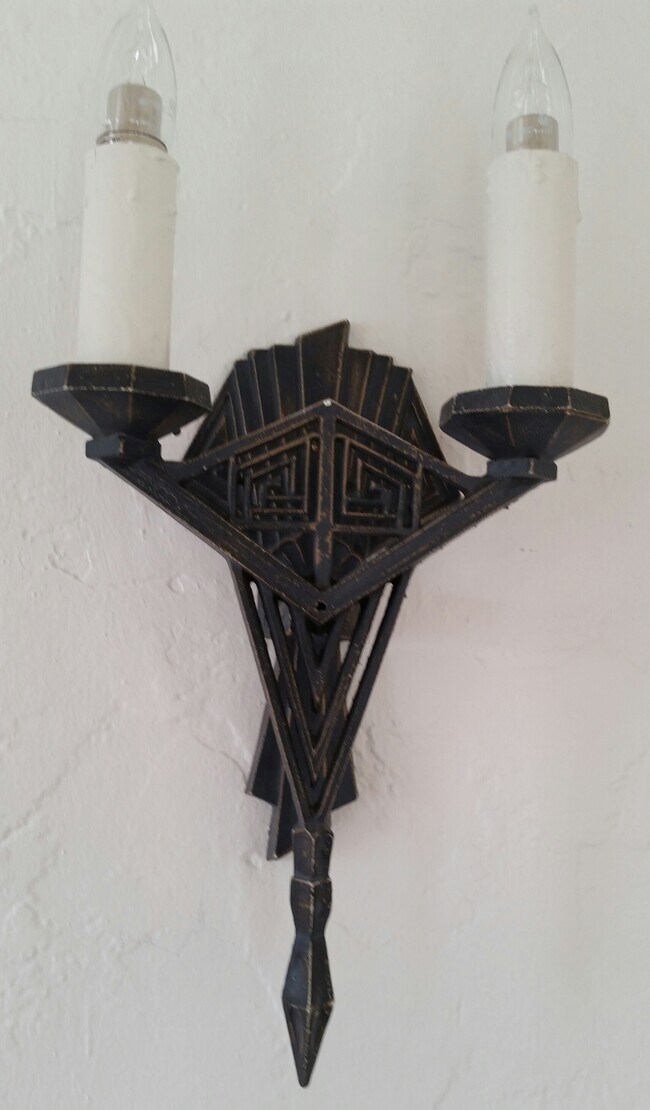 Original 1928 sconces - 2936 S Bronson Ave