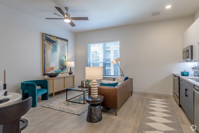 1BR, 1BA - 637SF Santa Fe A - Living Area - The Emory