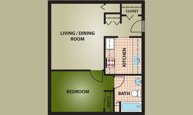 Plano de planta - C. J. McLin Sr. Apartments