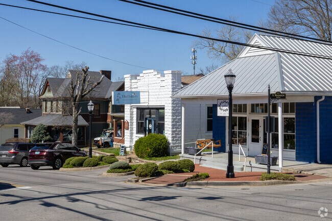 Locally owned retail shops line Main Street in Middletown.