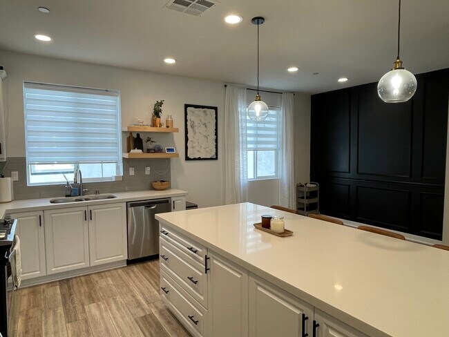 Modern floating shelves - 2580 S Escondido Blvd