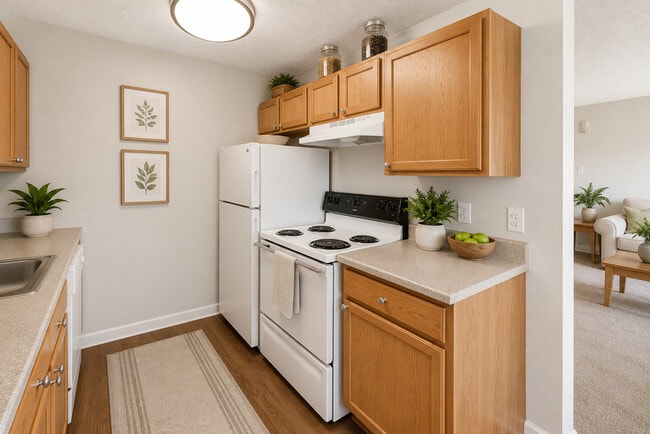 A Standard Kitchen at Greentree Village Apartments - Greentree Village Apartments
