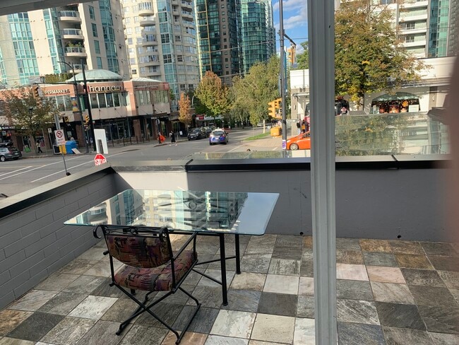Huge deck overlooking Robson St. - 208-1270 Robson St