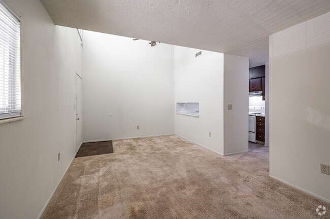 2BR, 1BA Upper Floor - 645SF - Living Room - College Grove