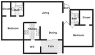 2 Bed 2 Bath - Big