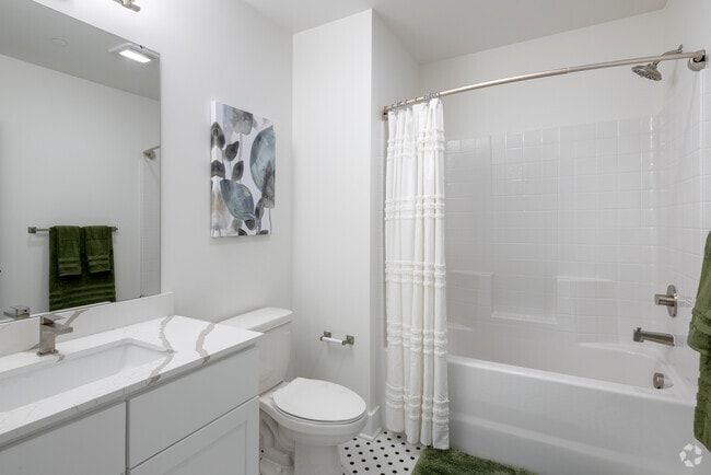 1BR, 1BA Model - 802SF - Primary Bathroom - Gurnee Glen Apartments