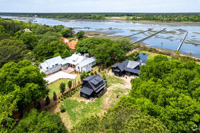 Johns Island has large homes with deep water docks.