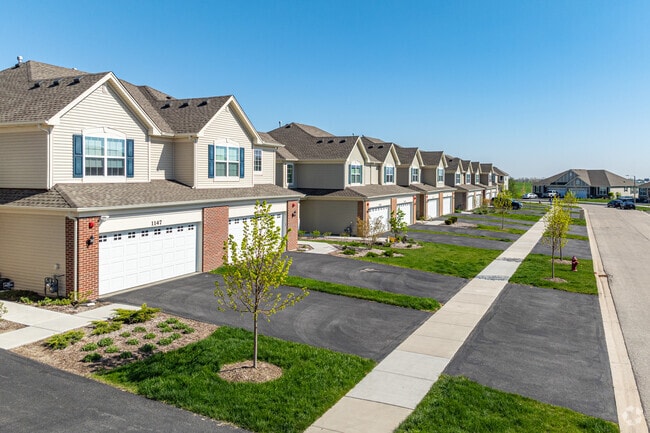 Yorkville has a growing number of subdivision areas with townhomes and single-family homes.