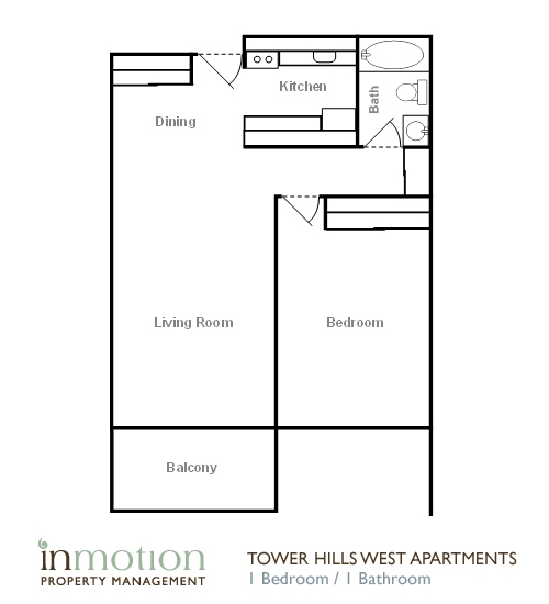 1BR/1BA - Tower Hills West Apartments