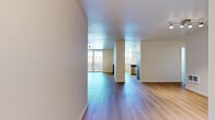 Located at 13999 Marquesas Way in the sought-after Marina del Rey community, this well-appointed 2-bedroom, 2-bathroom residence offers a bright, open, and thoughtfully designed single-floor layout. Light wood flooring flows consistently throughout, lending a clean and cohesive aesthetic to every room.

The kitchen is a functional centerpiece, outfitted with white shaker cabinetry, granite countertops, stainless steel appliances including a range, microwave, dishwasher, and refrigerator, and recessed lighting overhead. Its peninsula layout provides additional prep space and opens toward the main living areas.

The spacious living area is bathed in natural light and features a ceiling fan, creating a comfortable and airy atmosphere. A connecting hallway leads to both bedrooms, each finished with light wood floors and mirrored sliding closet doors. The generously sized primary bedroom offers ample space for a full bedroom suite. Both bathrooms are finished with granite-topped white vanities and wood-style flooring, maintaining the home's consistent, polished look.

A private balcony extends the living space outdoors, ideal for enjoying the Southern California climate. The layout is rounded out by a convenient hallway connecting all key areas, ensuring smooth flow throughout this well-proportioned Marina del Rey residence.