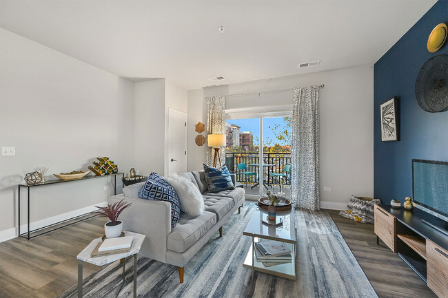 Inviting Living Room with Terrace Access - METRO 59