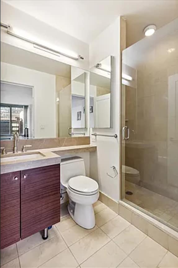 Master bath with shower stall and separate bath tub - 30 West St