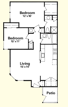 2BR/2BA - Oak Meadow Apartments