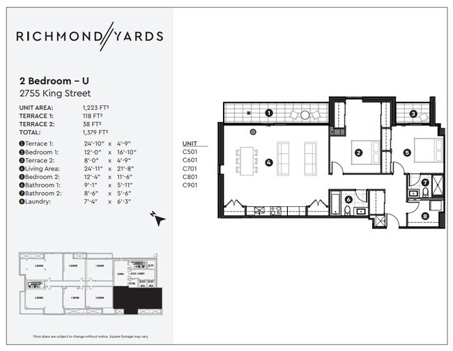 2755 Kings St 2 chambres - U - Richmond Yards