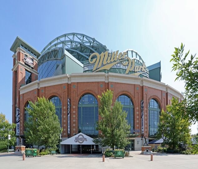 Miller Park is home to the Milwaukee Brewers
