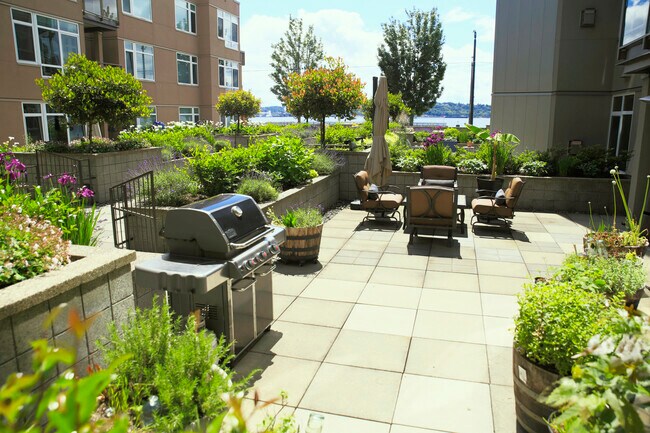 Personal Patio with water views - 2000 Alaskan Way