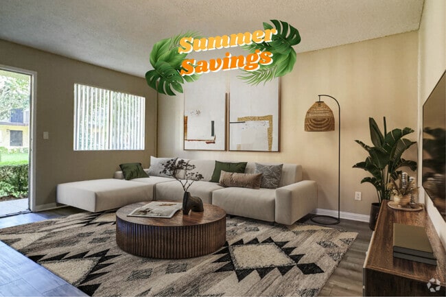 1 BR, 1BA - Living Room - Orange Terrace Apartments
